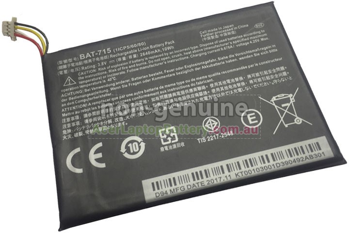 replacement Acer Iconia Tab B1-A71 battery